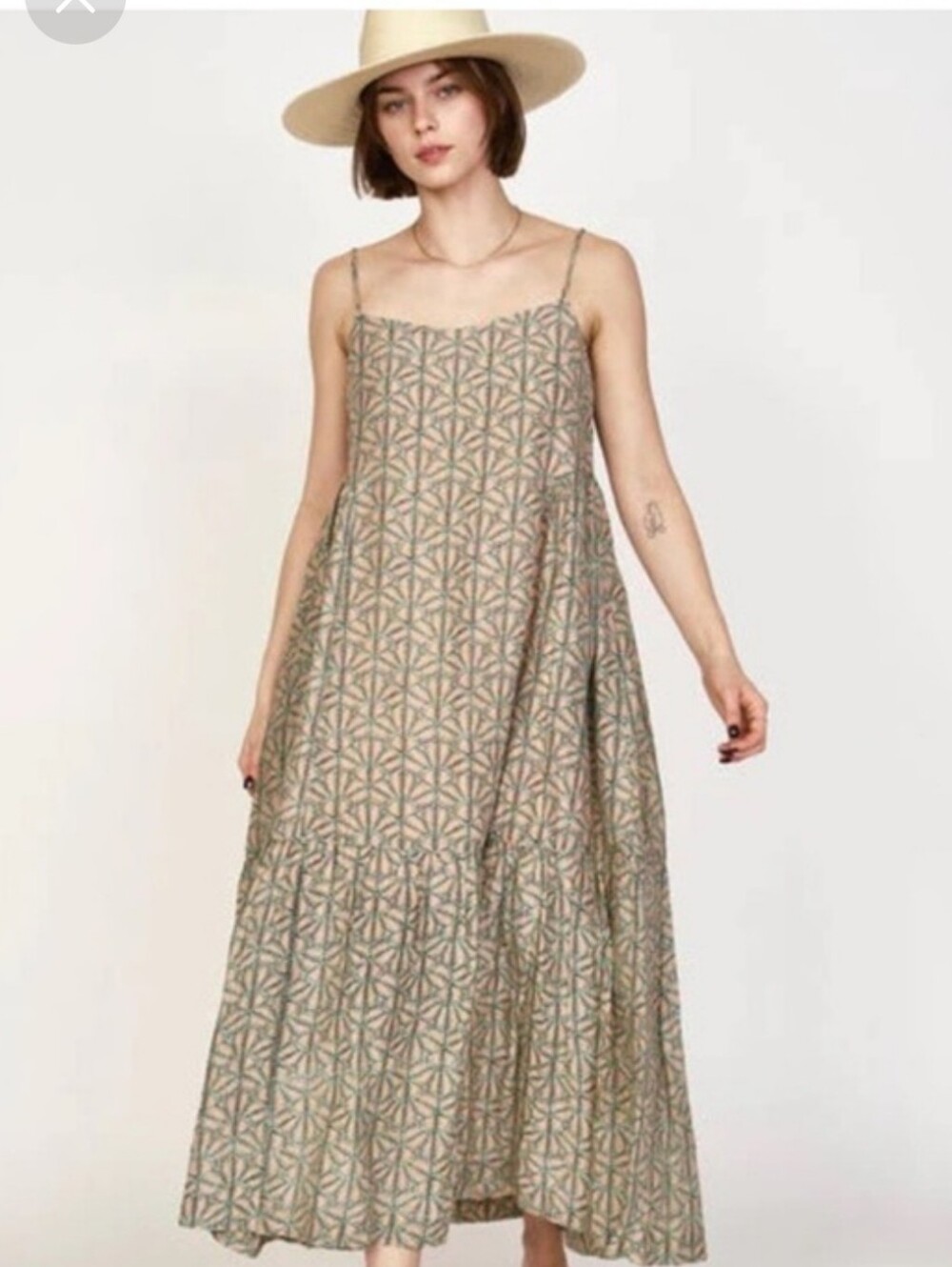 Mirth Clemente Maxi Dress Large Cotton Silk Maxi Resortwear Vacation